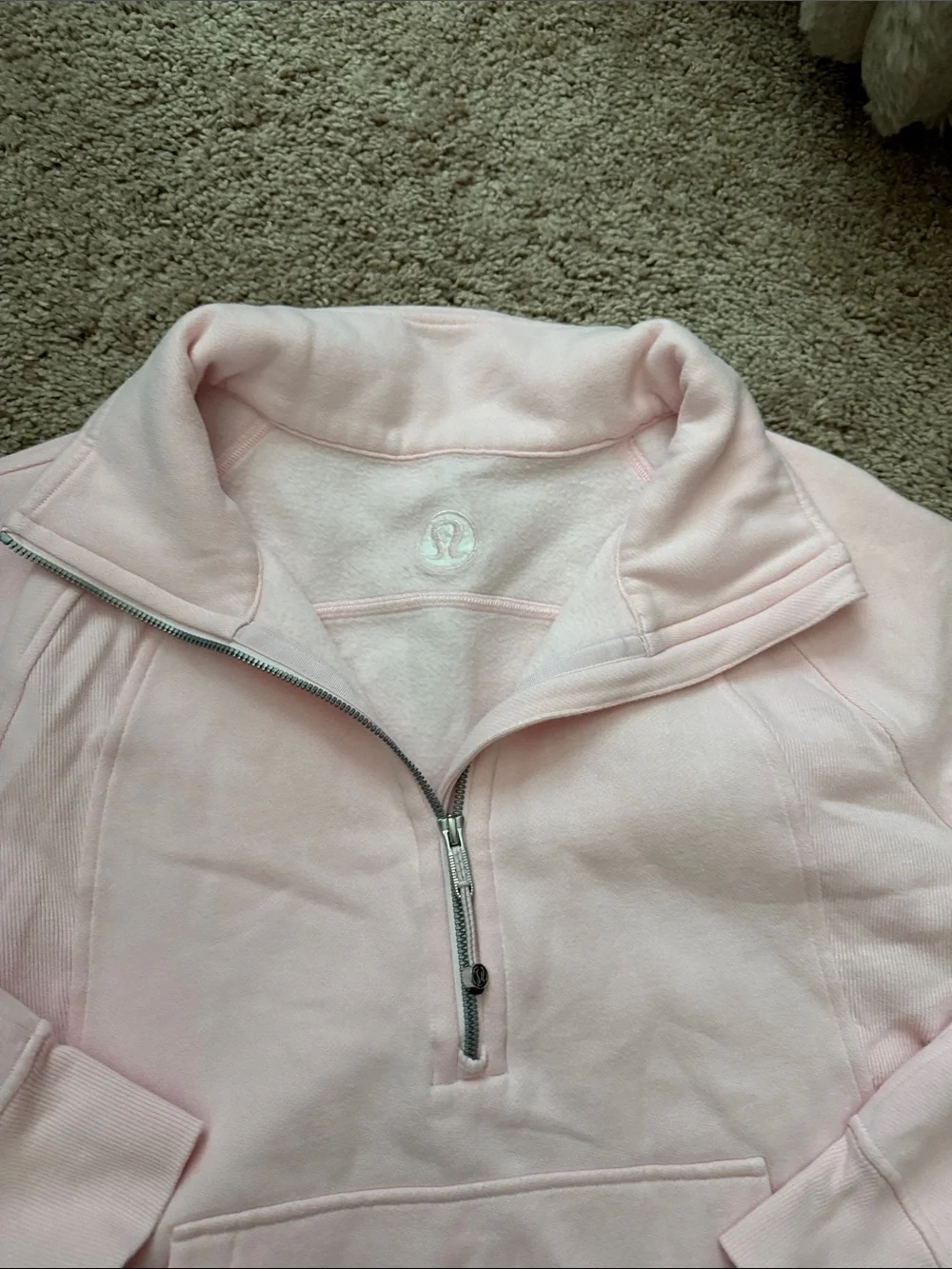 lululemon athletica Women’s Scuba Light Pink Quarter-Zip Pullover m/l - Picture 2 of 5